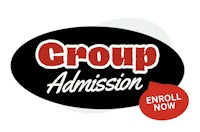 a group admissions logo on a white background